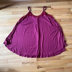 Ekouar plus size maroon nightgown